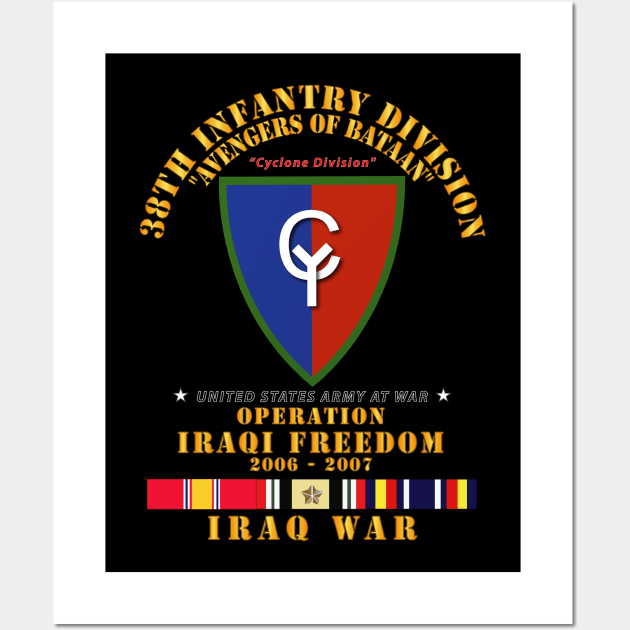 38th Infantry Division - w Iraq SVC Ribbons - OIF Wall Art by twix123844